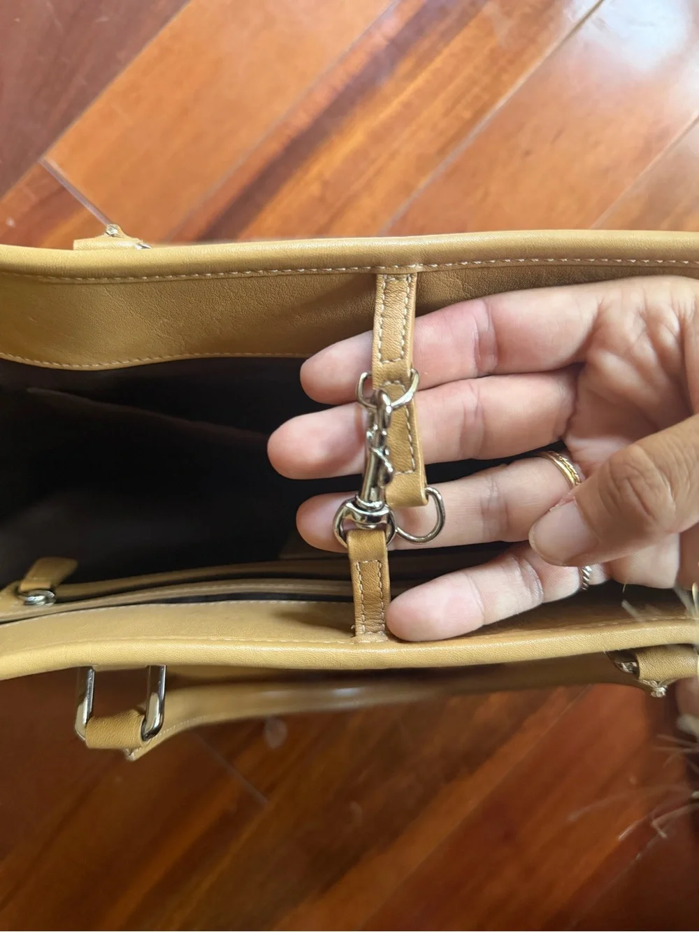Coach Leather Tote in Camel